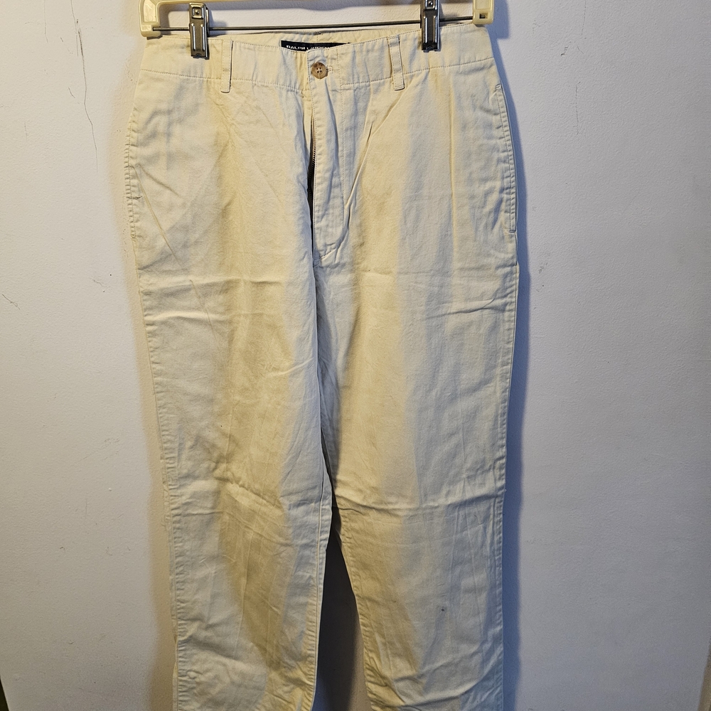 Vintage 90's Ralph Lauren Polo Sport Women's Beige Cotton Chinos, Sz. M